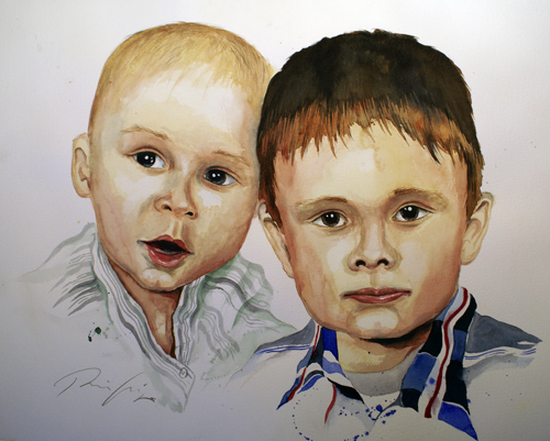 Beispiele Kinderportrait. Portraitgemälde für Kinder von Rainer M. Osinger aus Kärnten.