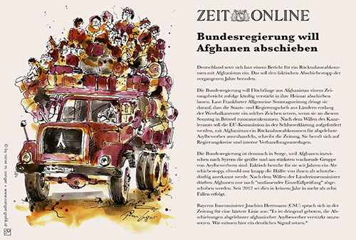 Beispiele für Medienillustration und Werbeillustration von Osinger Rainer dem bekannten Illustrator aus Kärnten.