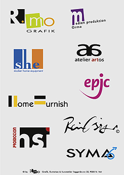 Rainer M. Osinger Werbegrafik Logos